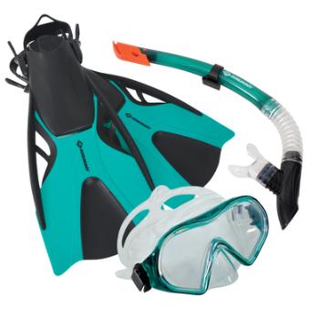 S CHILD KRÖT ® Snorkel set Cayman turquoise - 3 sztuki, rozmiar L/XL