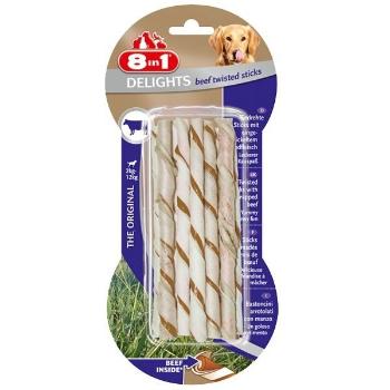 8IN1 Przysmak dla psa Delights Beef Twisted Sticks 10 Szt