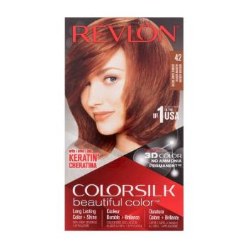 Revlon Colorsilk Beautiful Color farba do włosów Farba do włosów 59,1 ml + aktywator 59,1 ml+ odżywka 11,8 ml + rękawiczki dla kobiet 42 Medium Auburn