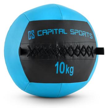 Capital Sports Wallba 10, piłka lekarska, wall ball, 10 kg, skóra syntetyczna, żółta