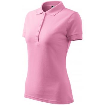 Damska elegancka koszulka polo, różowy, 2XL
