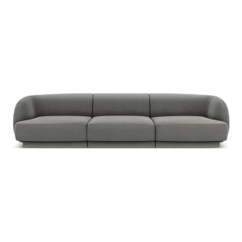 Szara aksamitna sofa 259 cm Miley − Micadoni Home