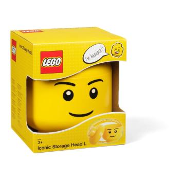 Mały pojemnik w kształcie głowy LEGO® Boy, Ø 16,3 cm
