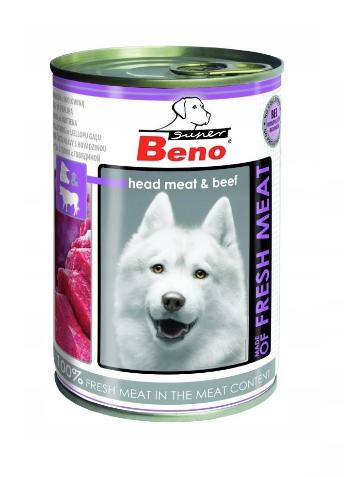 BENEK Super BENO pies głowizna z wołowiną Meat 400 g