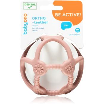 BabyOno Be Active Ortho gryzak nie zawiera BPA 0 m+ pink 1 szt.