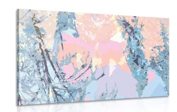 Obraz abstrakcji drzewa - 120x80