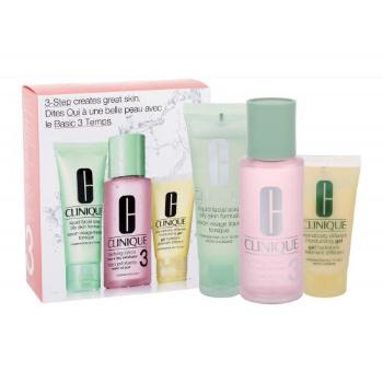 Clinique 3-Step Skin Care 3 zestaw 50ml Liquid Facial Soap Oily Skin + 100ml Clarifying Lotion 3 + 30ml DDMGel (Dla cery mieszanej i tłustej) W