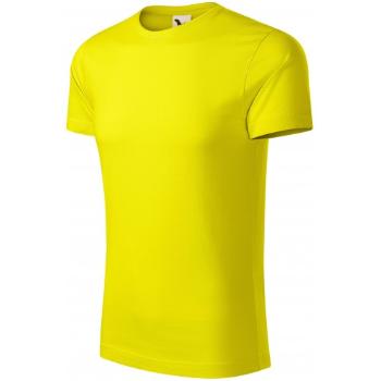 Męska koszulka z bawełny organicznej, cytrynowo żółty, M