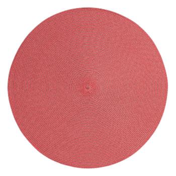 Czerwona okrągła mata stołowa Zic Zac Round Chambray, ø 38 cm