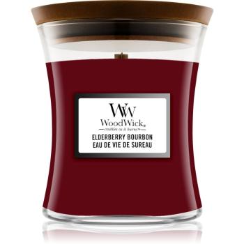 Woodwick Elderberry Bourbon świeczka zapachowa z drewnianym knotem 275 g