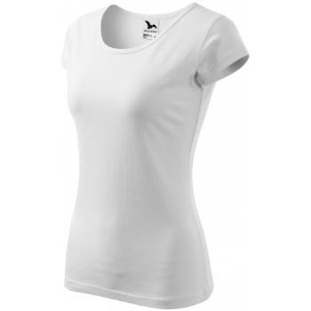 Koszulka damska z bardzo krótkimi rękawami, biały, XL