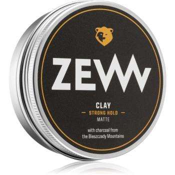 Zew For Men Charcoal Matte Clay matowa glinka modelująca do włosów z aktywnym węglem Strong Hold 100 ml