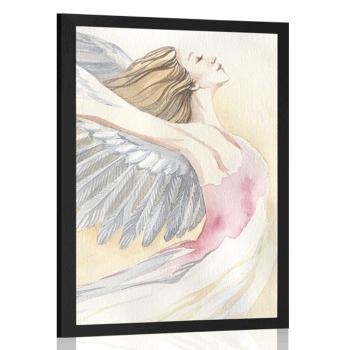 Plakat wolny anioł - 60x90 silver