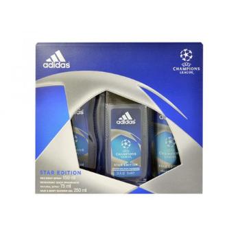 Adidas UEFA Champions League Star Edition zestaw Deodorant 150ml + 250ml Żel pod przysznic + 75ml Deodorant dla mężczyzn Uszkodzone pudełko