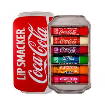Lip Smacker Coca-Cola Lip Balm zestaw Balsam do ust 6 x 4 g + Metalowe opakowanie dla dzieci