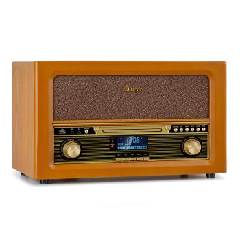 Auna Belle Epoque 1906 DAB, retro wieża stereo, radio, DAB radio, UKF-FM radio, odtwarzanie MP3, BT