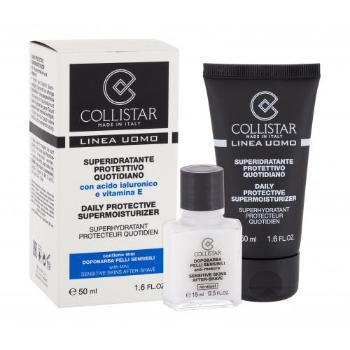 Collistar Men Daily Protective Supermoisturizer zestaw 50ml Men Daily Protective Supermoisturizer + 15ml Sensitive Skin After-Shave dla mężczyzn