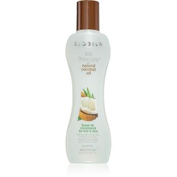 Biosilk Silk Therapy Natural Coconut Oil kuracja nawilżająca bez spłukiwania włosów i ciała 167 ml