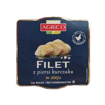 AGRICO Filet z Piersi Kurczaka w oleju - 160gZdrowa Żywność > Pozostałe