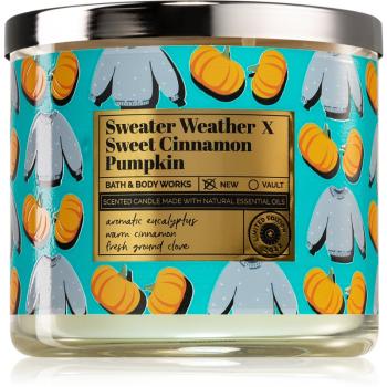 Bath & Body Works Sweater Weather X Sweet Cinnamon Pumpkin świeczka zapachowa II. 411 g