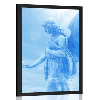 Plakat piękny anioł w niebie - 20x30 black