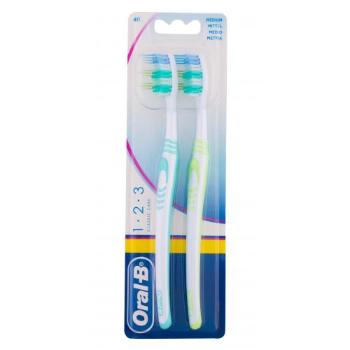 Oral-B 1-2-3 Classic Medium 2 szt szczoteczka do zębów unisex