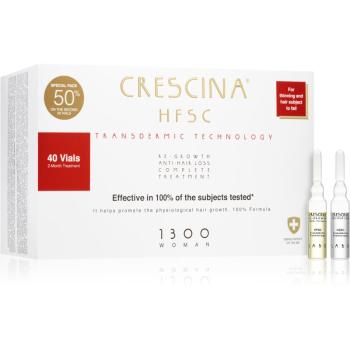 Crescina Transdermic 1300 Re-Growth and Anti-Hair Loss pielęgnacja wspierająca porost włosów i zapobiegająca wypadaniu włosów dla kobiet 40x3,5 ml