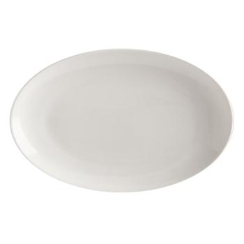 Biały porcelanowy talerz Maxwell & Williams Basic, 25x16 cm