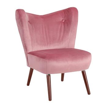 Różowy fotel Max Winzer Sari Velvet