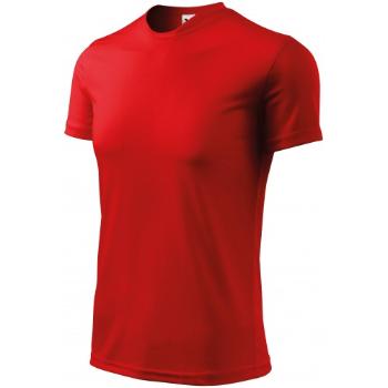 T-shirt z asymetrycznym dekoltem, czerwony, L