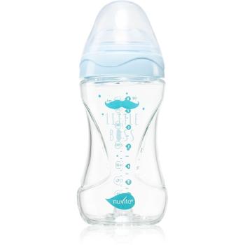 Nuvita Glass bottle Blue butelka dla noworodka i niemowlęcia 240 ml