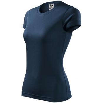 Damska koszulka sportowa, ciemny niebieski, XL