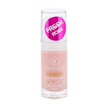 Dermacol Sheer Face Illuminator 15 ml baza pod makijaż dla kobiet uszkodzony flakon fresh rose
