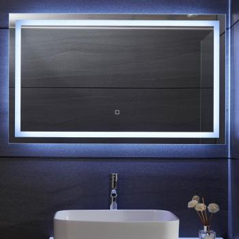 Aquamarin Lustro łazienkowe z oświetleniem LED, 100 x 60 cm