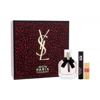 Yves Saint Laurent Mon Paris zestaw EDP 50 ml + tusz do rzęs 2 ml + pomadka 1,3 g dla kobiet Uszkodzone pudełko