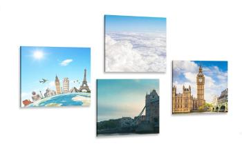 Zestaw obrazów wycieczka do Londynu - 4x 60x60