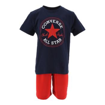 Converse Zestaw koszulka i spodenki niebieski/czerwony