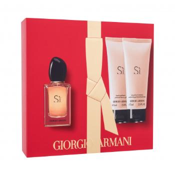Giorgio Armani Sì zestaw Edp 50ml + 75ml Body lotion + 75ml Shower gel dla kobiet