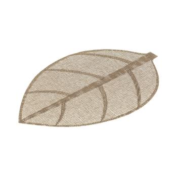 Brązowa mata stołowa w kształcie liścia Casa Selección, 50x33 cm