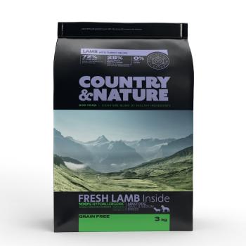COUNTRY&amp;NATURE Lamb with Turkey Recipe 3 kg Karma dla psów ras małych i średnich Jagnięcina i Indyk