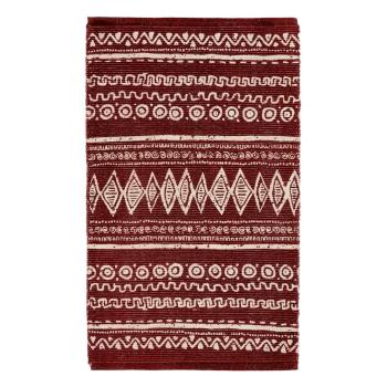 Czerwono-biały bawełniany dywan Webtappeti Ethnic, 55 x 140 cm