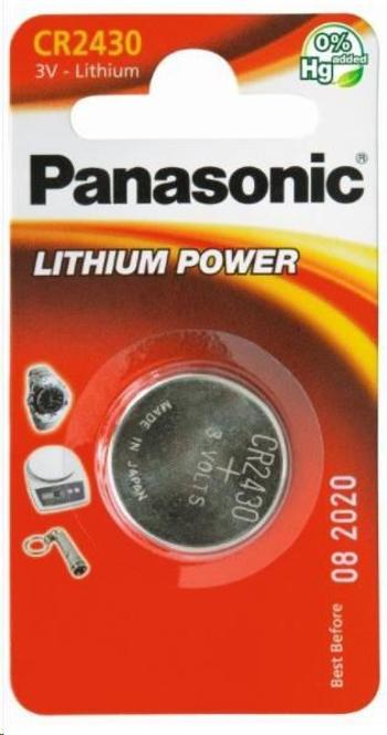 Bateria litowa PANASONIC (przycisk) CR-2430EL / 1B 3V (blister 1szt)