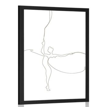 Plakat elegancja baletnicy - 60x90 white
