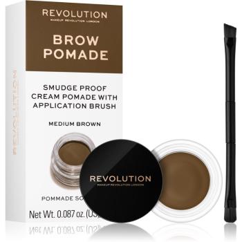 Makeup Revolution Brow Pomade pomada do brwi odcień Medium Brown 2.5 g