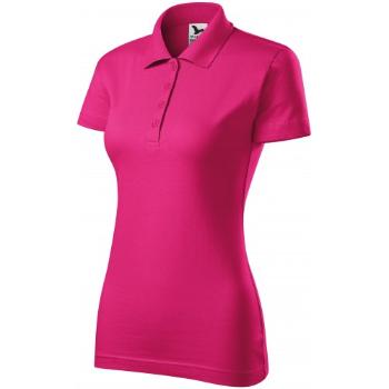 Damska koszulka polo slim fit, purpurowy, L