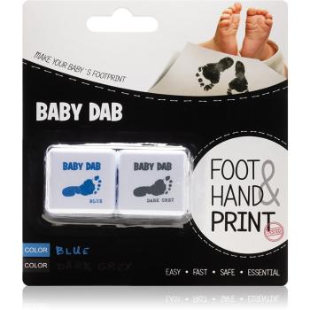 Baby Dab Foot & Hand Print Blue & Grey farba do odcisków dłoni 2 szt. 2 szt.