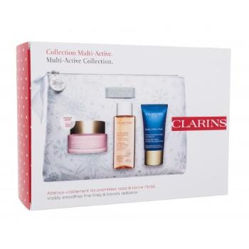 Clarins Multi-Active Collection zestaw Krem do twarzy na dzień 50 ml + krem do twarzy na noc 15 ml + płyn micelarny 50 ml + kosmetyczka dla kobiet