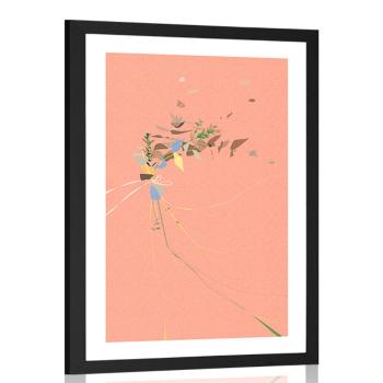 Plakat z passepartout proste piękno roślin - 30x45 white
