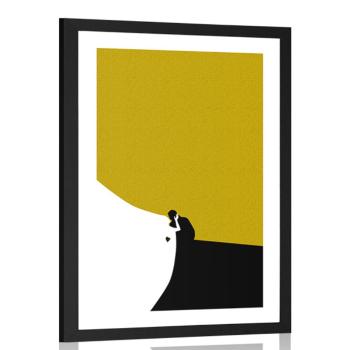 Plakat z passepartout taniec weselny - 40x60 black