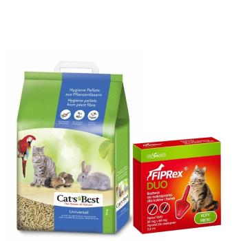 JRS Cat'S best universal 7l (4 kg) + VET-AGRO Fiprex Duo Preparat na kleszcze i pchły dla kotów i fretek